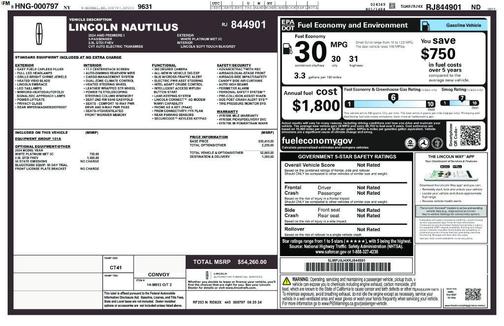 White Platinum Clearcoat Metallic 2024 Lincoln Nautilus Premiere
