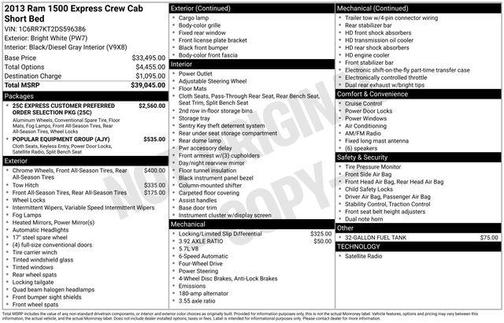 Bright White Clearcoat 2013 RAM 1500 Tradesman/Express