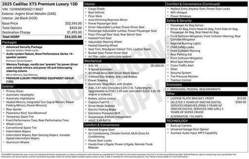 2025 Cadillac XT5 Premium Luxury