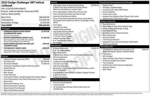2023 Dodge Challenger SRT Hellcat