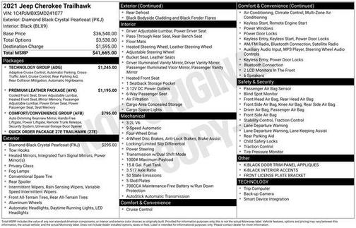 2021 Jeep Cherokee Trailhawk