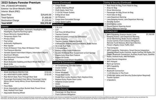 Ice Silver Metallic 2023 Subaru Forester 2.5i Premium