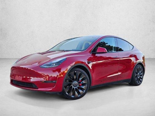 Red Multi-Coat 2022 Tesla Model Y Performance Dual Motor All-Wheel Drive