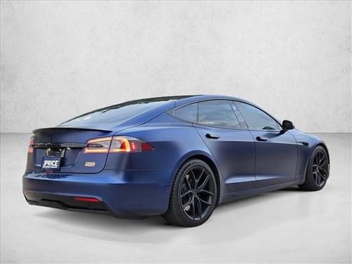 Deep Blue Metallic 2021 Tesla Model S Plaid