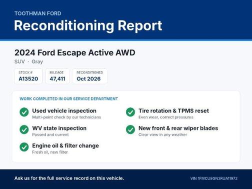 Gray Metallic 2024 Ford Escape Active