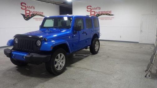 Blue 2016 Jeep Wrangler Unlimited Sahara