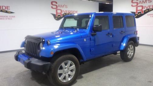 Blue 2016 Jeep Wrangler Unlimited Sahara