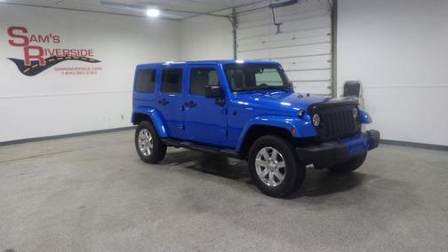 Blue 2016 Jeep Wrangler Unlimited Sahara