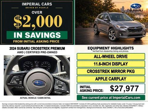 Magnetite Gray Pearl 2024 Subaru Crosstrek Premium