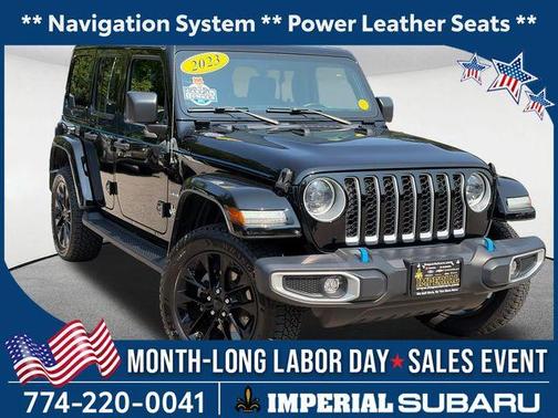 Black Clearcoat 2023 Jeep Wrangler 4xe Sahara