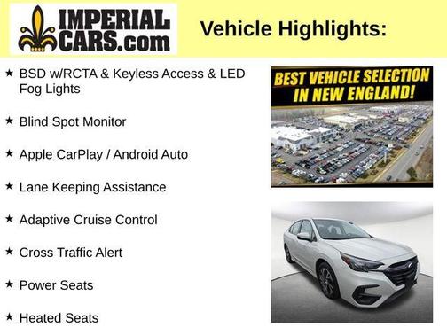 Crystal White Pearl 2025 Subaru Legacy Premium