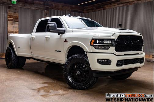Pearl White 2024 RAM 3500 Limited Crew Cab 4x4 8' Box