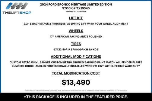 Peak Blue 2024 Ford Bronco Heritage Limited Edition