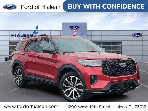 Red Metallic 2025 Ford Explorer ST-Line