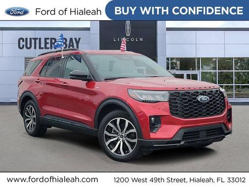 Red Metallic 2025 Ford Explorer ST-Line
