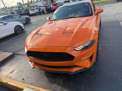 Orange 2020 Ford Mustang EcoBoost Premium