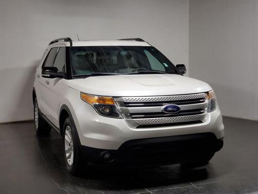 White Platinum Metallic Tri-Coat 2014 Ford Explorer XLT