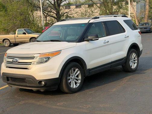 White Platinum Metallic Tri-Coat 2014 Ford Explorer XLT
