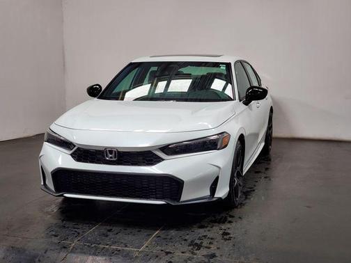 Platinum White 2026 Honda Civic Hybrid Sport