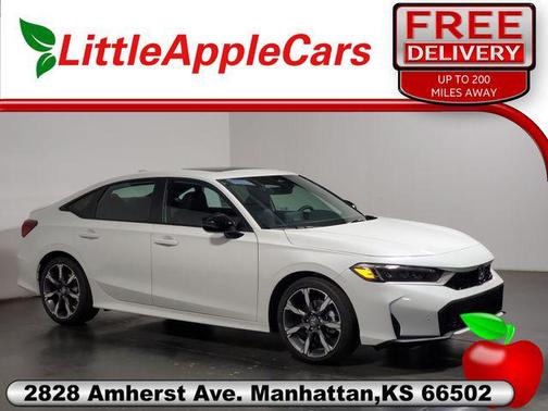 Platinum White Pearl 2026 Honda Civic Hybrid Sport