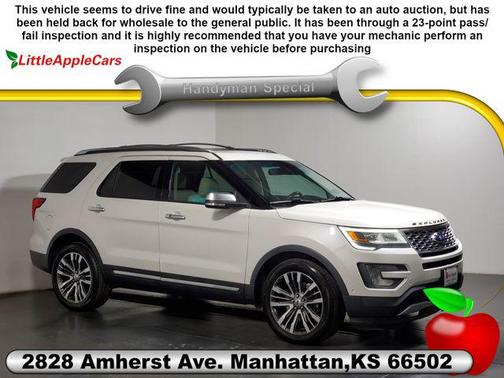 White Platinum Clearcoat Metallic 2016 Ford Explorer Platinum