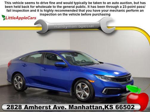 Aegean Blue Metallic 2020 Honda Civic LX