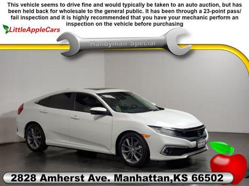 Platinum White Pearl 2019 Honda Civic EX