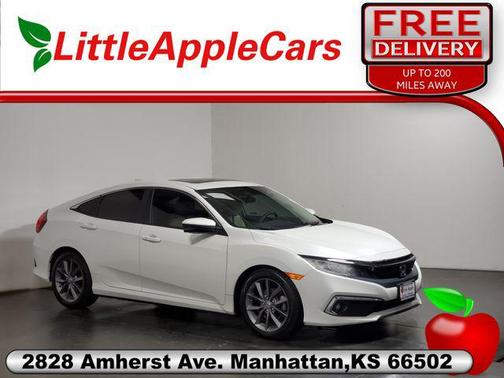 Platinum White Pearl 2019 Honda Civic EX