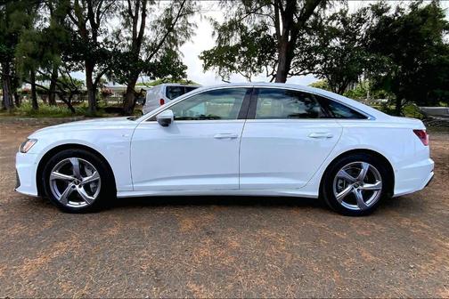 Glacier White Metallic 2024 Audi A6 55 Premium