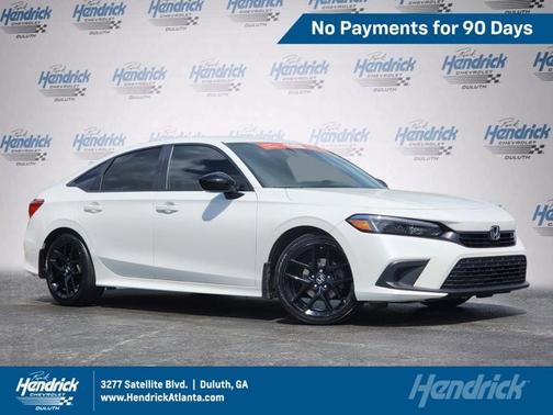 Platinum White Pearl 2024 Honda Civic Sport