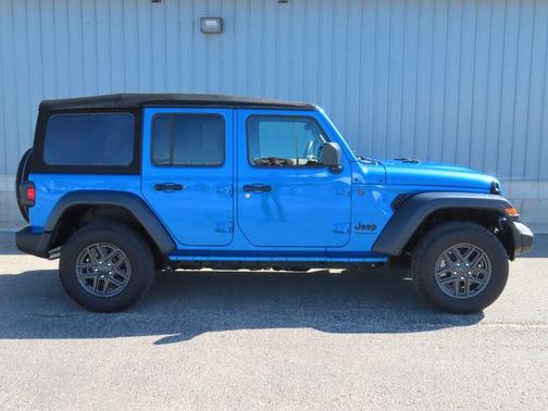 Hydro Blue Pearl Coat 2024 Jeep Wrangler Sport S