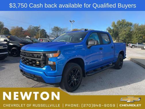Riptide Blue Metallic 2026 Chevrolet Silverado 1500 Custom