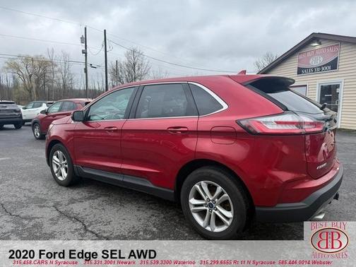 Red 2020 Ford Edge SEL