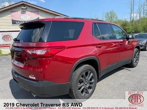 Red 2019 Chevrolet Traverse RS