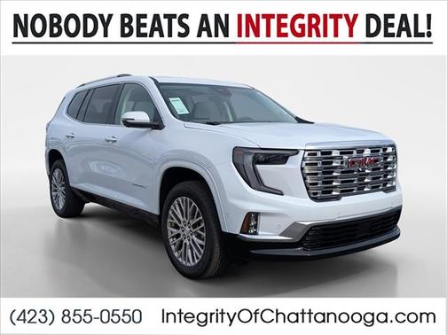 Glacier White Tricoat 2026 GMC Acadia Denali SUV