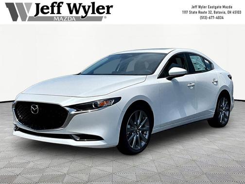 Snowflake White Pearl Mica 2026 Mazda Mazda3 FWD w/Preferred Package