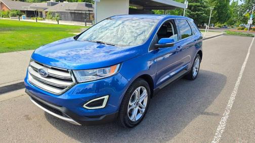 Blue 2018 Ford Edge Titanium