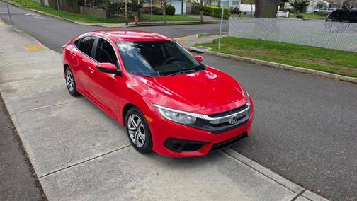 Red 2017 Honda Civic LX