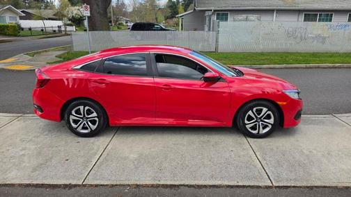 Red 2017 Honda Civic LX