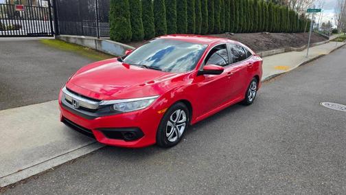 Red 2017 Honda Civic LX