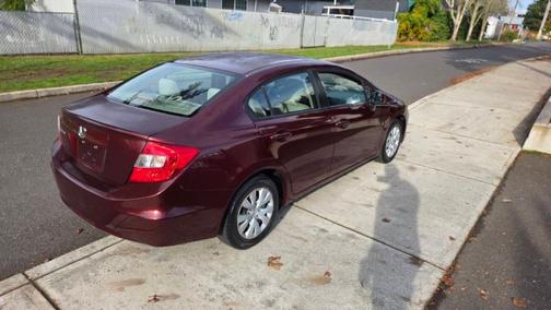 Burgundy 2012 Honda Civic LX