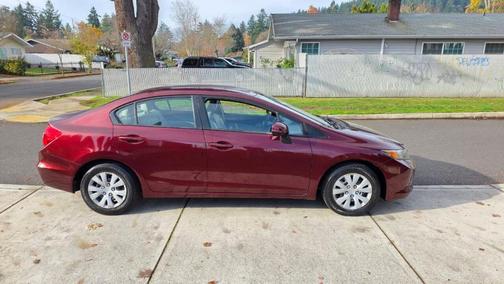 Burgundy 2012 Honda Civic LX