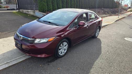 Burgundy 2012 Honda Civic LX