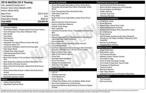 2016 Mazda CX-5 Touring