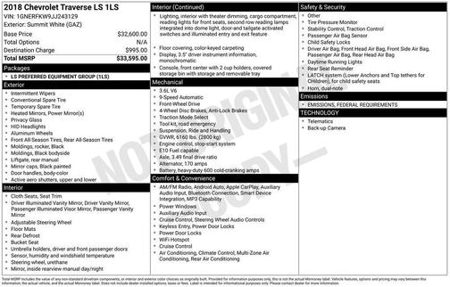 2018 Chevrolet Traverse LS