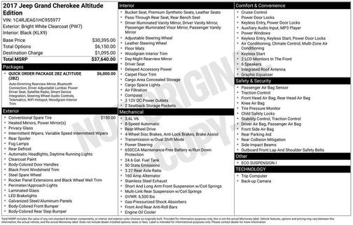 2017 Jeep Grand Cherokee Altitude