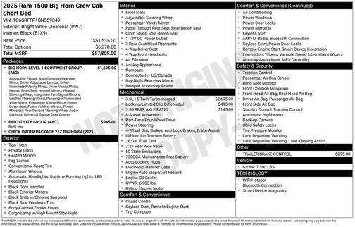 2025 RAM 1500 Big Horn/Lone Star