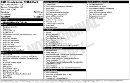 2010 Hyundai Accent SE