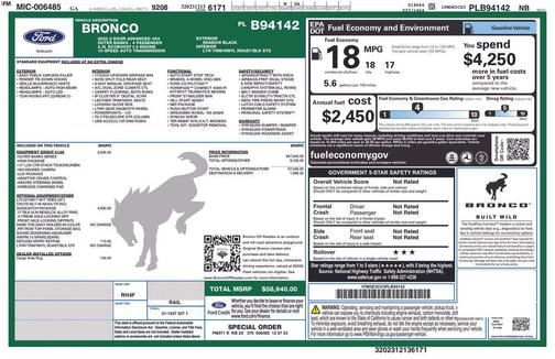 SHADOW BLACK 2023 Ford Bronco Outer Banks