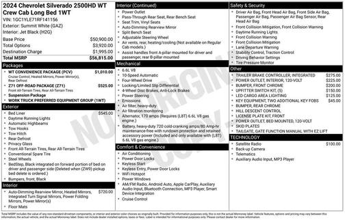 2024 Chevrolet Silverado 2500 WT